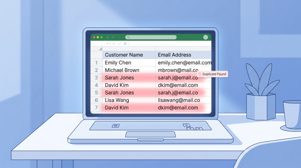 how to check for duplicates in excel